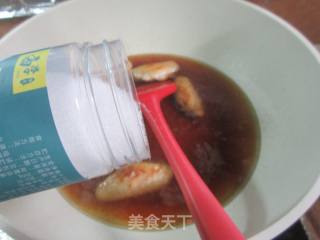鸡翅中烧菜芯的做法步骤：7