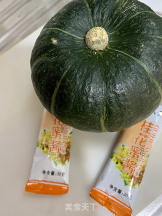 桂花糖焗貝貝南瓜的做法步骤：1
