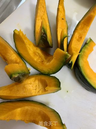 桂花糖焗貝貝南瓜的做法步骤：2