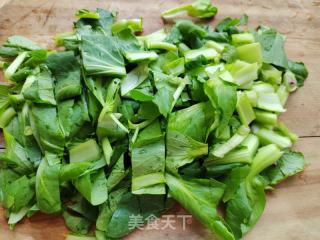青菜炒豆皮的做法步骤：4