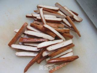 咸菜鸡腿肉炒香干的做法步骤：2