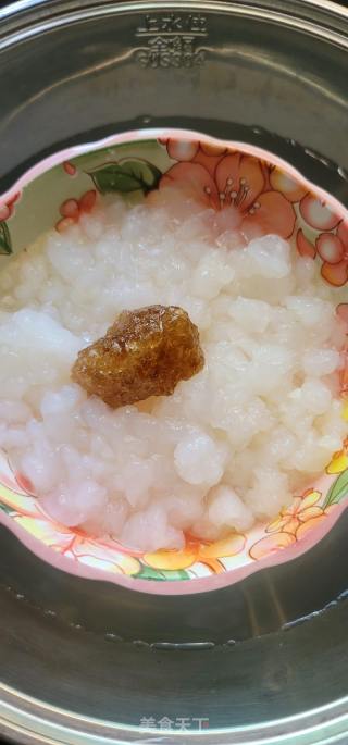 牛奶冰糖炖雪蛤的做法步骤：3