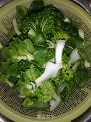 香菇小白菜的做法步骤：2