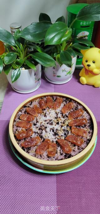 腊肠蒸五谷饭的做法步骤：11