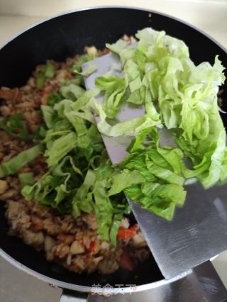 九层塔虾干炒饭的做法步骤：12