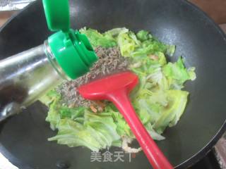 开洋牛心菜荞麦面的做法步骤：5