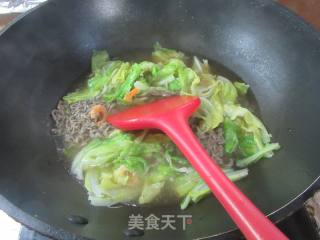 开洋牛心菜荞麦面的做法步骤：7