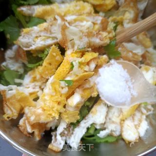 煎蛋拌香菜的做法步骤：12