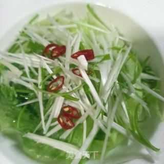 葱油西生菜的做法步骤：7