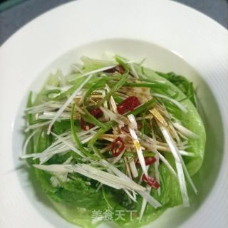葱油西生菜的做法步骤：8