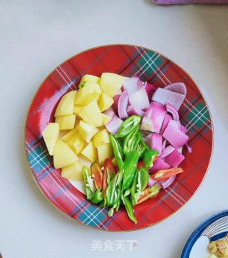 炖鸡块贴玉米面饼子的做法步骤：3
