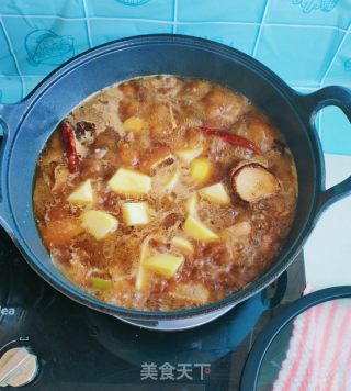 炖鸡块贴玉米面饼子的做法步骤：11