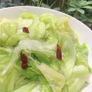 炝炒圆白菜的做法步骤：8