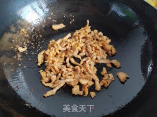 南瓜豆腐炒肉丝的做法步骤：3