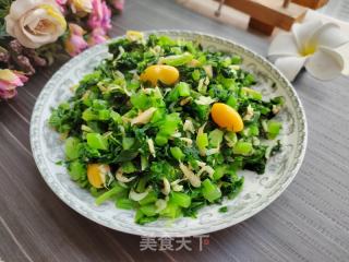 虾皮白果炒香芥的做法