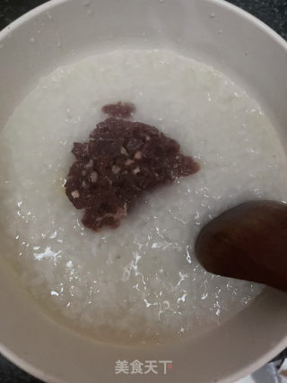 鸡蛋牛肉粥的做法步骤：6