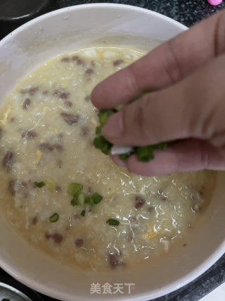 鸡蛋牛肉粥的做法步骤：9
