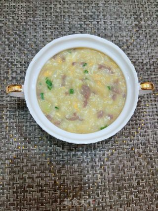 鸡蛋牛肉粥的做法步骤：12