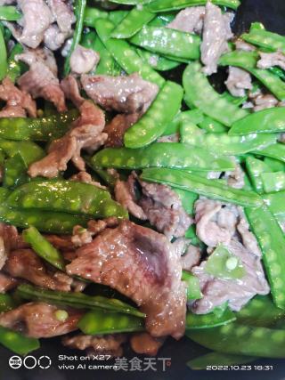 牛肉炒荷兰豆的做法步骤：7