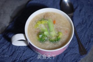 莲藕西蓝花胡萝卜粥的做法步骤：8