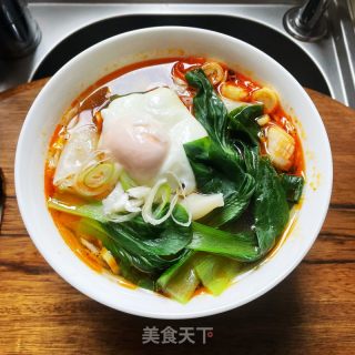 酸汤荷包蛋馄饨的做法步骤：8