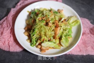 鸡肉炒包包菜的做法步骤：7
