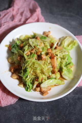 鸡肉炒包包菜的做法步骤：8