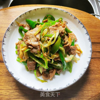 青椒炒牛肉片的做法步骤：11