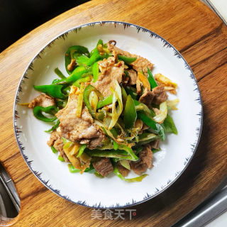 青椒炒牛肉片的做法步骤：12