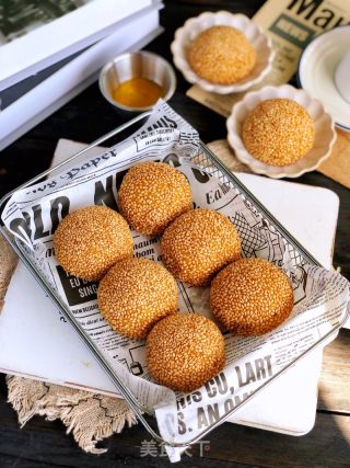 南瓜麻球（麻团）的做法步骤：5