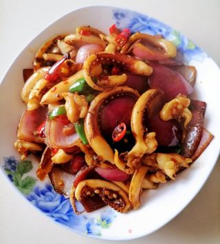 爆炒鱿鱼须的做法步骤：9