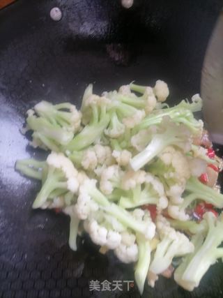 炒花菜的做法步骤：5