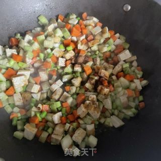 蒜苔豆腐拌面的做法步骤：6