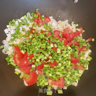 番茄鸡蛋烩饭的做法步骤：5