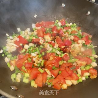 番茄鸡蛋烩饭的做法步骤：6