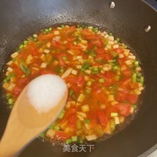 番茄鸡蛋烩饭的做法步骤：7