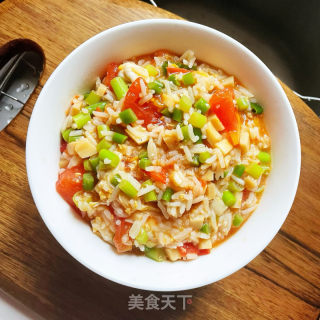 番茄鸡蛋烩饭的做法步骤：10