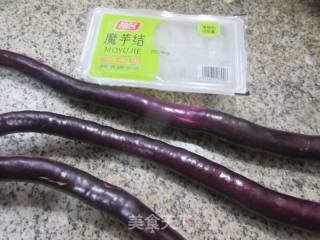 魔芋结炒茄子的做法步骤：1