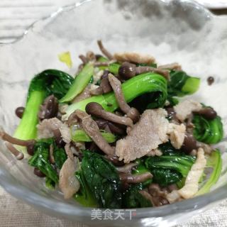 肉片塔菜炒小鸡枞菌的做法步骤：14