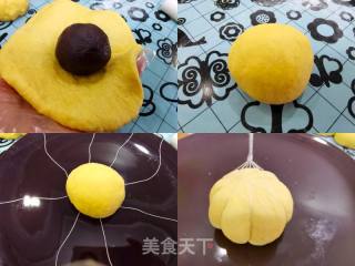 香甜软糯又好吃的南瓜豆沙包的做法步骤：6