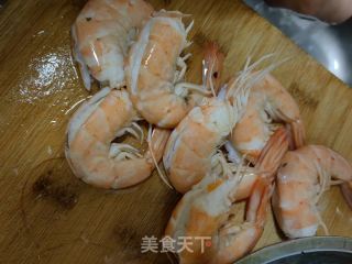 葱爆深海虾的做法步骤：4