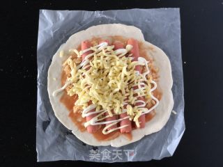 手抓饼流心早餐卷的做法步骤：3