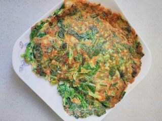 菠菜鸡蛋饼的做法