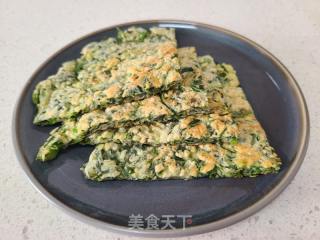 茼蒿鸡蛋煎饼的做法
