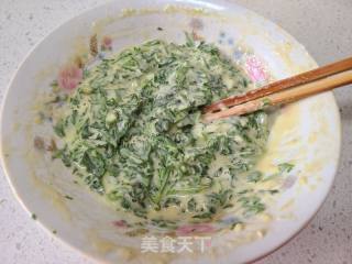 茼蒿鸡蛋煎饼的做法步骤：4