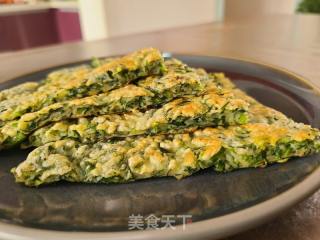 茼蒿鸡蛋煎饼的做法步骤：11