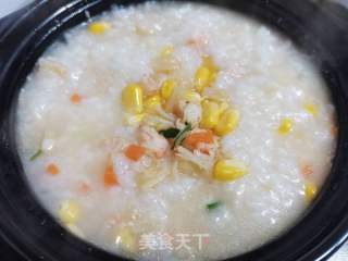 干贝虾仁蔬菜粥的做法步骤：9