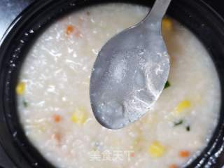 干贝虾仁蔬菜粥的做法步骤：10