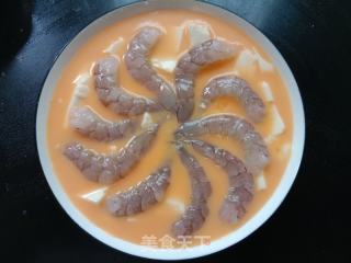 虾仁豆腐蒸鸡蛋的做法步骤：5
