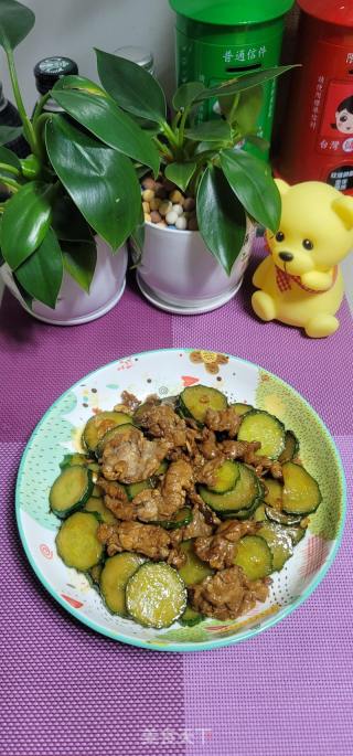 牛肉炒青瓜片的做法步骤：12